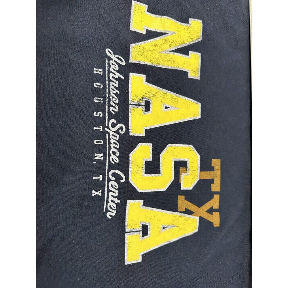 NASA Johnson Space Center Logo Hoodie Hooded Sweatshirt Navy Blue Large - Picture 4 of 12